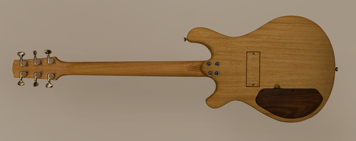 bukoffsky  Guitar obeche  Walnut  p90 handmade handwound wood  woodwork