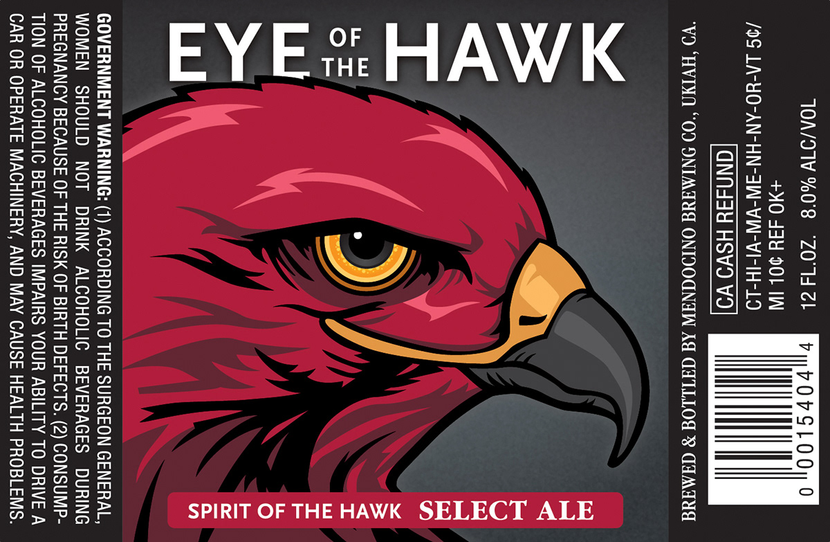 EYE OF THE hawk select ale redesign microbrew craft beer cal poly