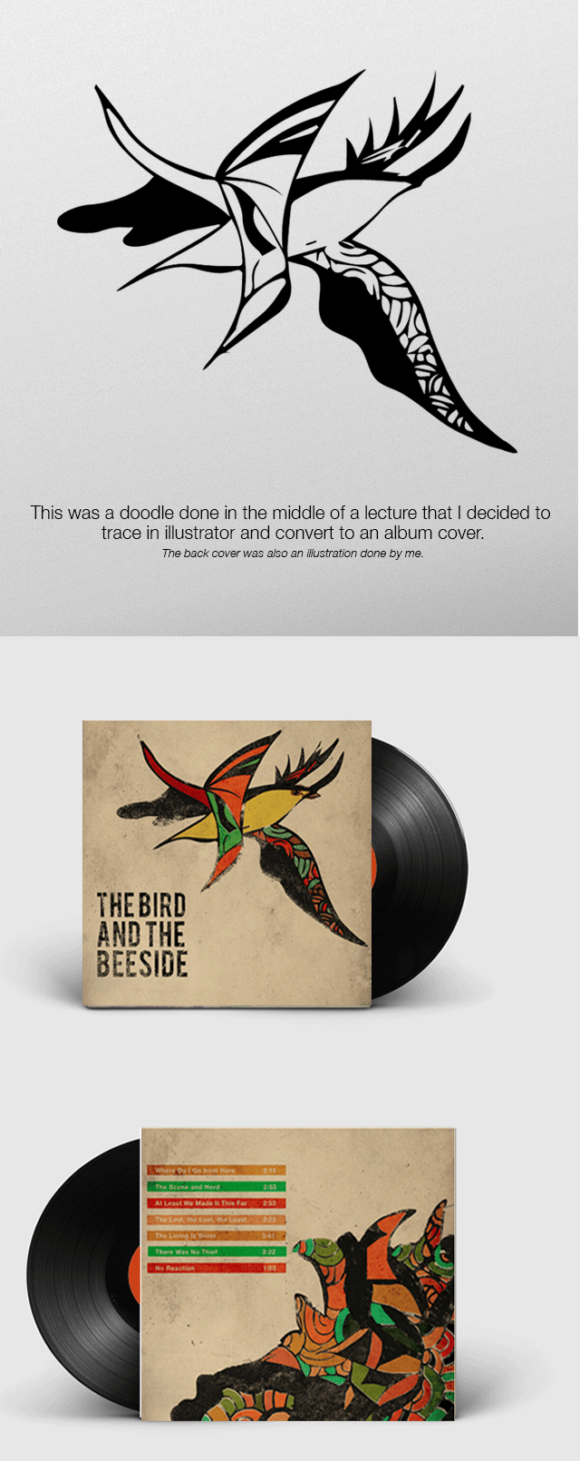 bird Album albumart type vintage colorpop