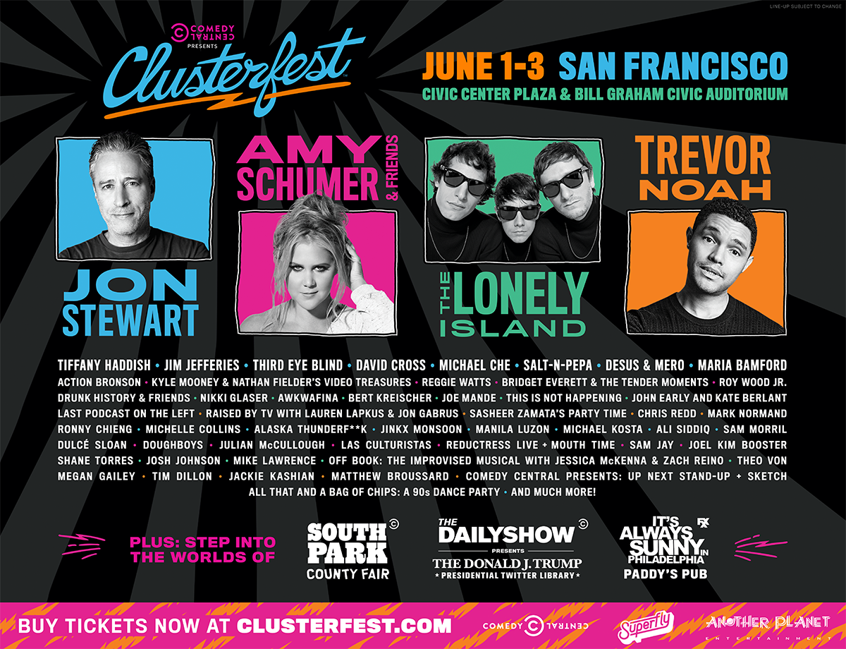 ClusterFest comedy central design Entertainment Event photoshop print Adobe Creative Cloud