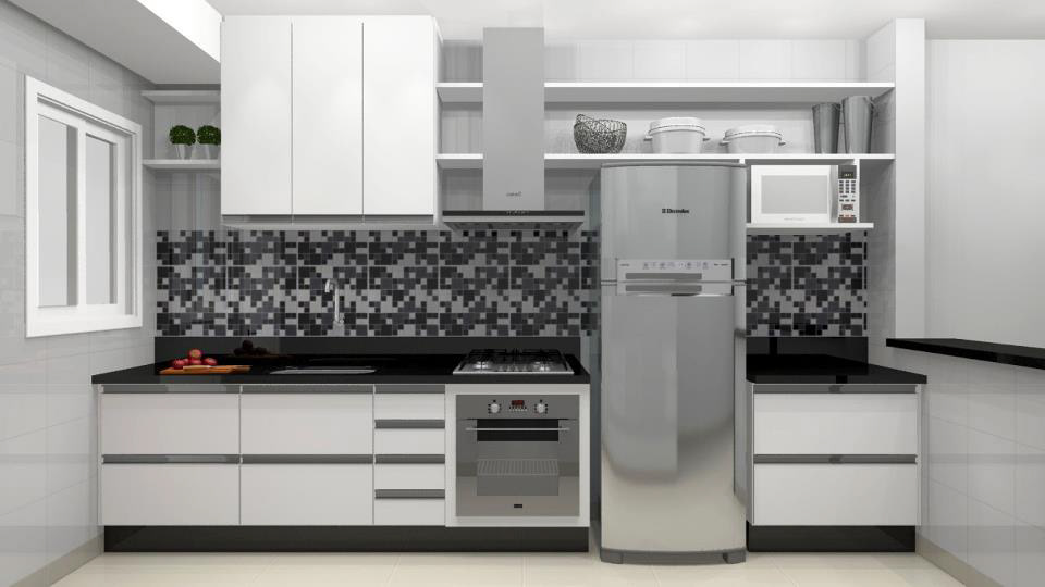 3D promob Render cozinha kitchen maquete projeto