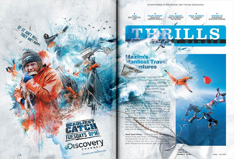 Deadliest Catch Discovery Channel print rich media campaign Outdoor ars thanea