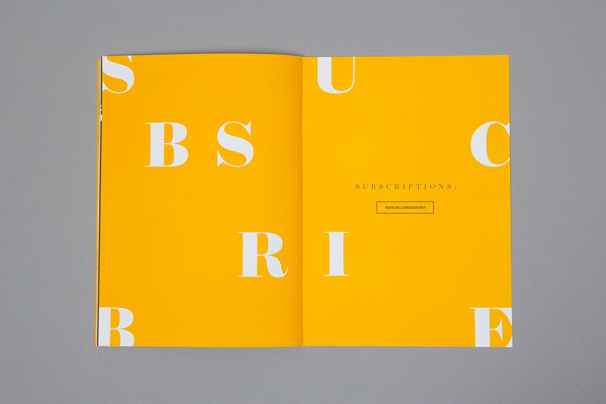 magazine 99U Quarterly Behance yellow design graphic modern minimal matias corea