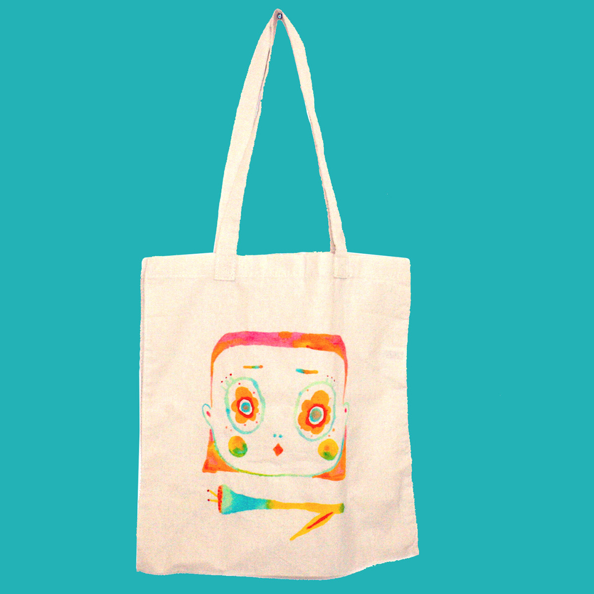 Fabric Painting Tote Bag Illustrated Tote hand drawn illustrated product product design 