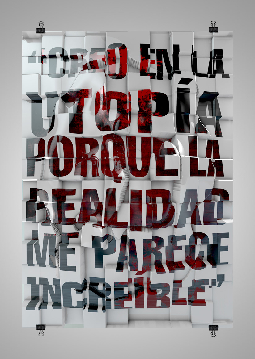 CR C.Roberto poster utopia Realidad 3Dtypo