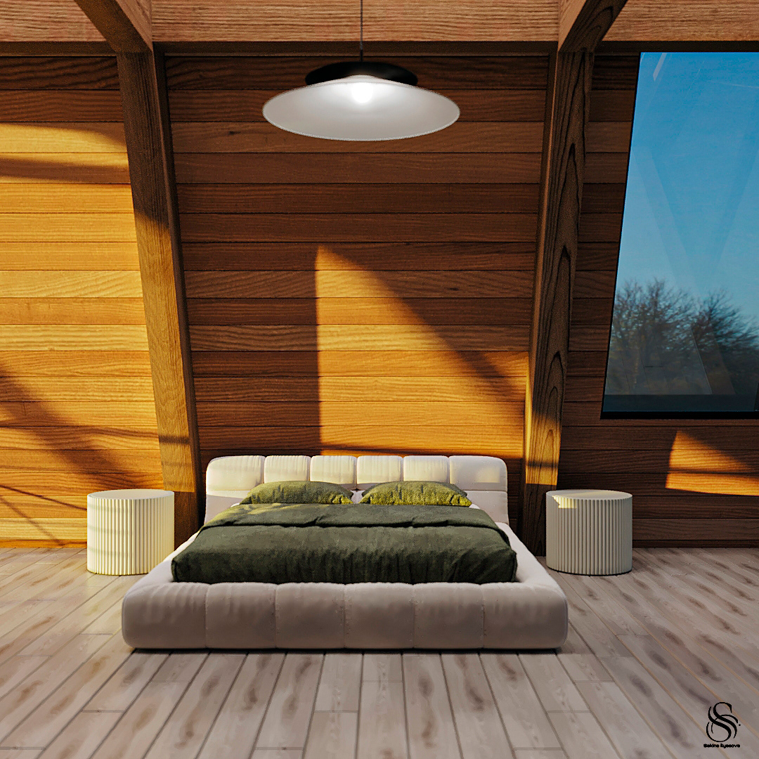 aframehouse interior design  LOFT visualization Render rendering 3D Renders framehouse scandanavian
