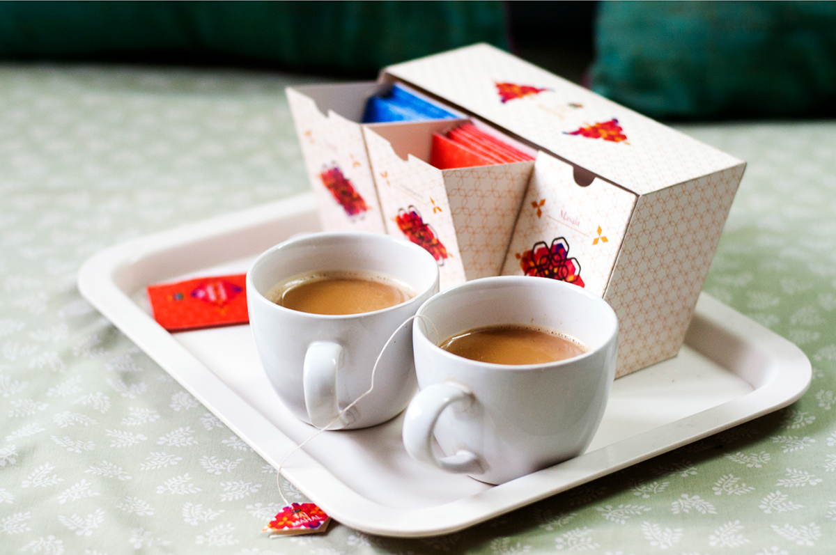 tea bags flavoured tea Taj Mahal Brooke Bond geometric patterns tea