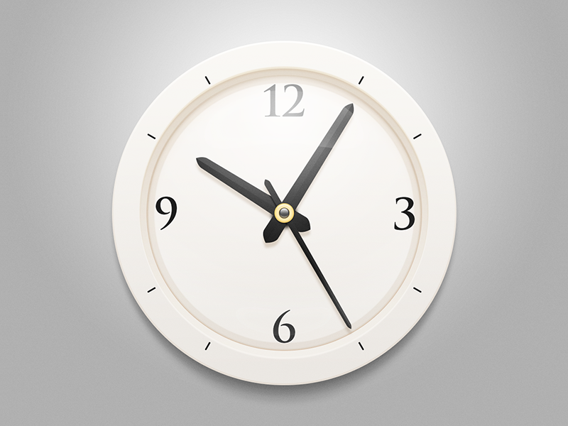 Icon black china clock gray ios logo time watch White