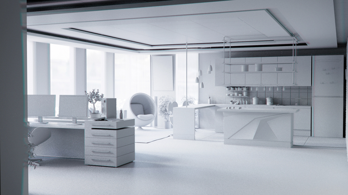personal room design room 3ds max corona render  photoshop Sven monitor