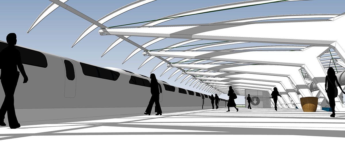 la metro station animated architecture Kinetic architecture kinetic sculpture Metro Station metro station design metro station concept train station design train station concept