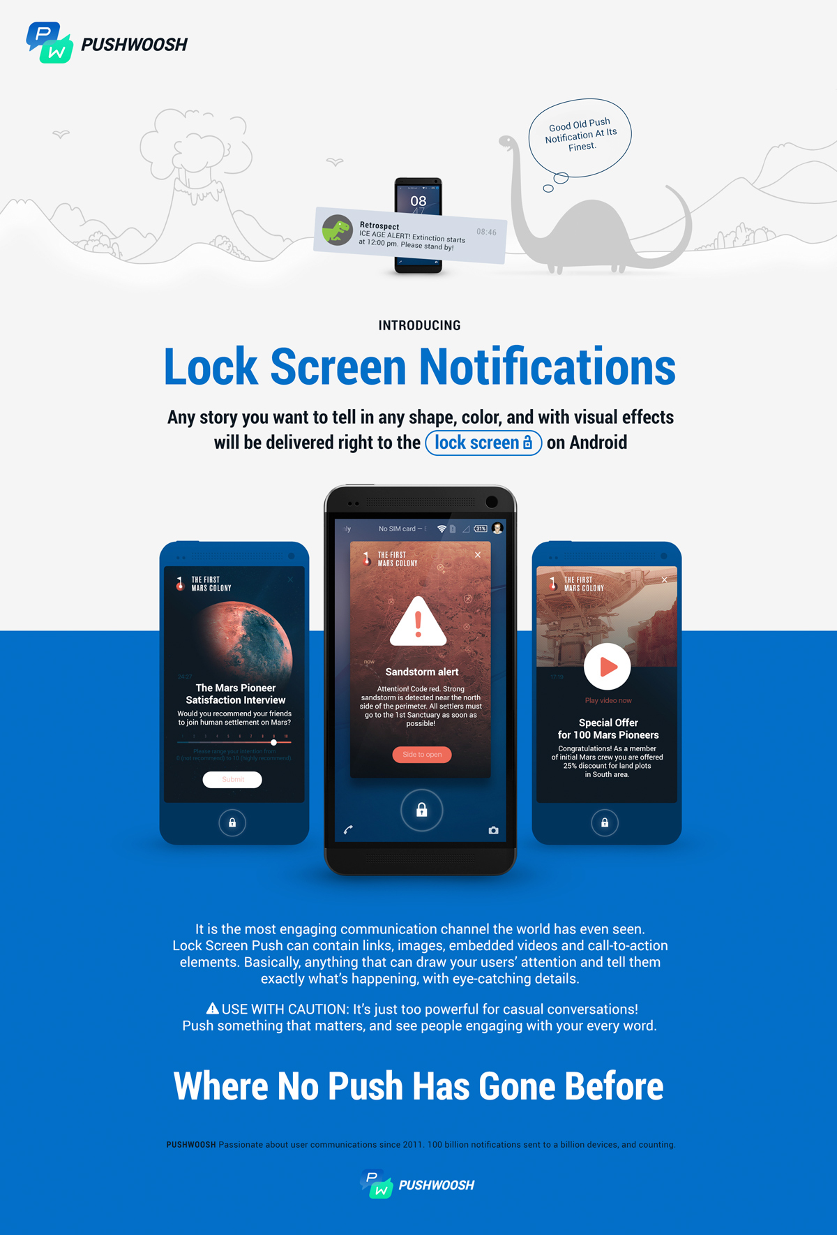presentation Push Notification nitification android lock screen pushwoosh messaging mobile communication