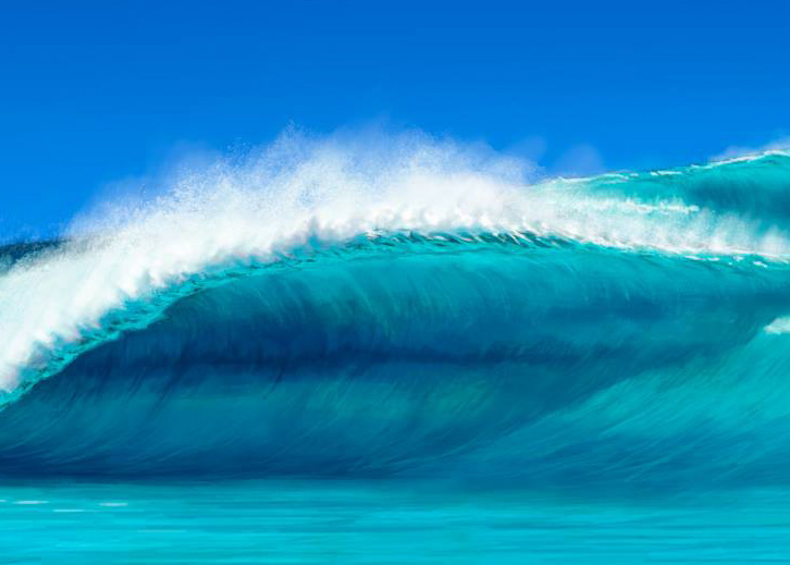 Surf surf art digital paint wave Tropical wacom serch