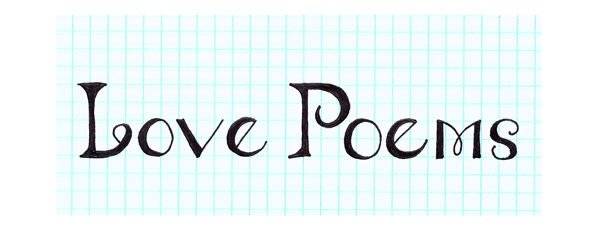 Love love poems Poetry  typography design type design stylized type specimen sheet bbook cover Poster Design romantic