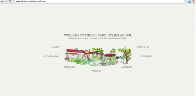 Website blue mountains school ooty India Tamil Nadu water colour residential school srishti diploma Project