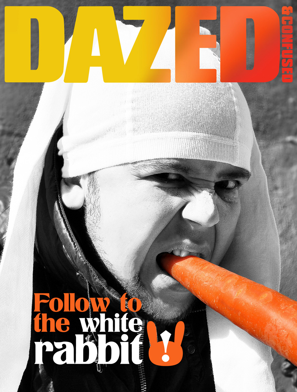 dazed&confused magazine tipography face photo