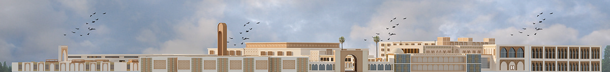 graduation project architecture craft islamic culture heritage art craft center  exterior islamic design