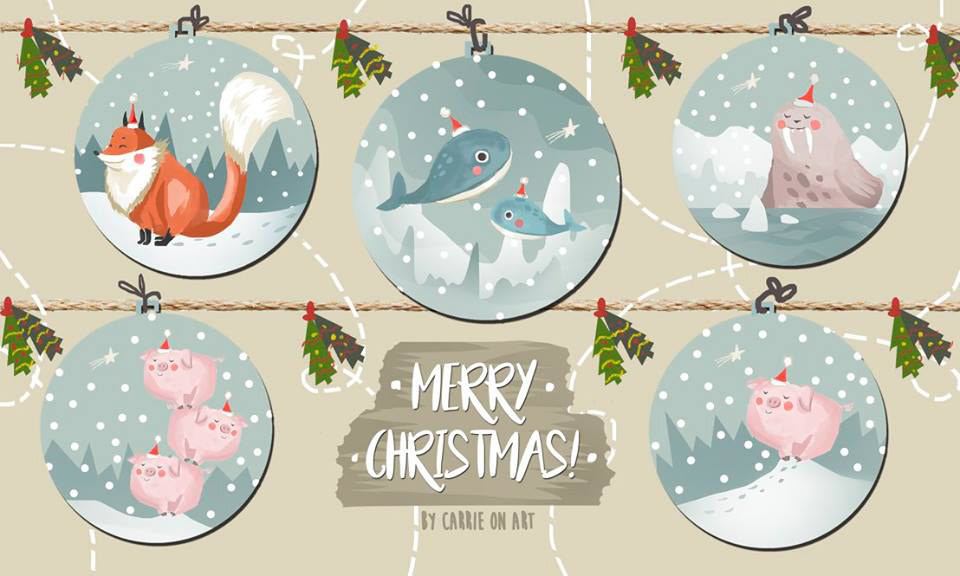 Christmas card ILLUSTRATION  Digital Art  design