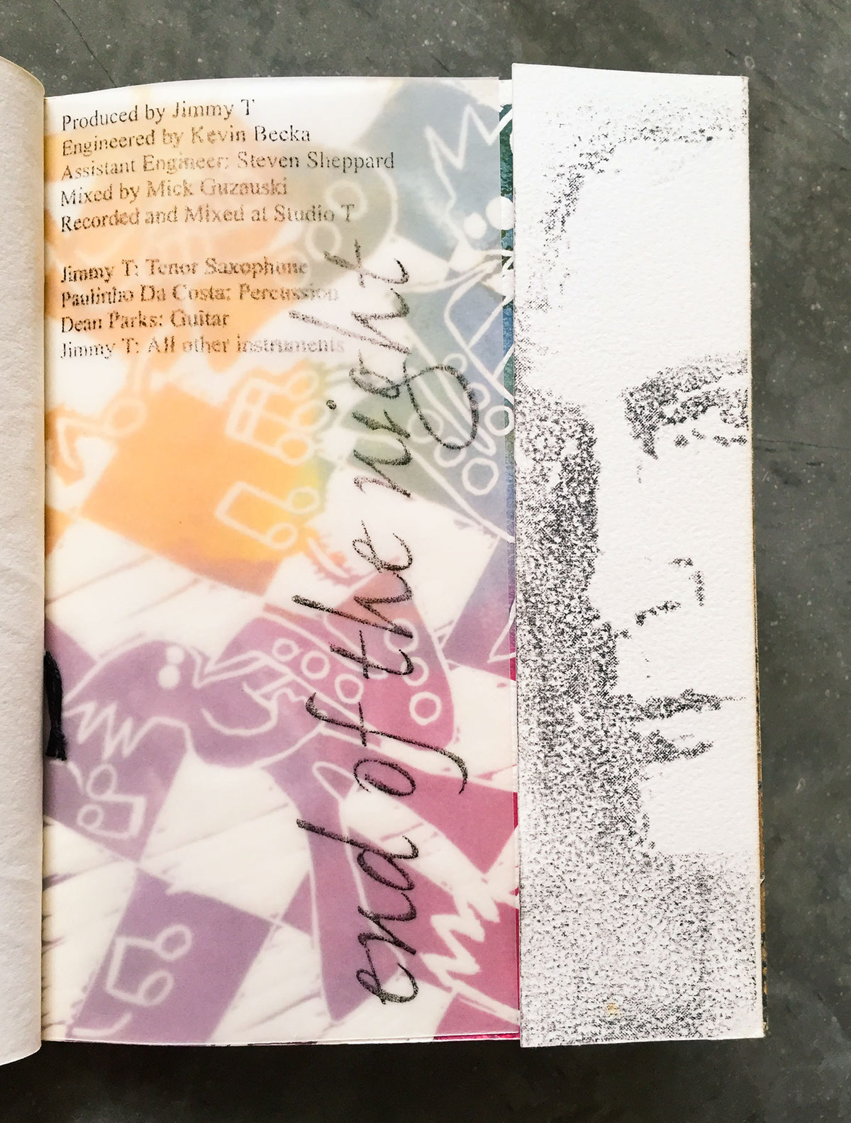 lasalle printmaking music cd linocut monotype print transfer Book Binding