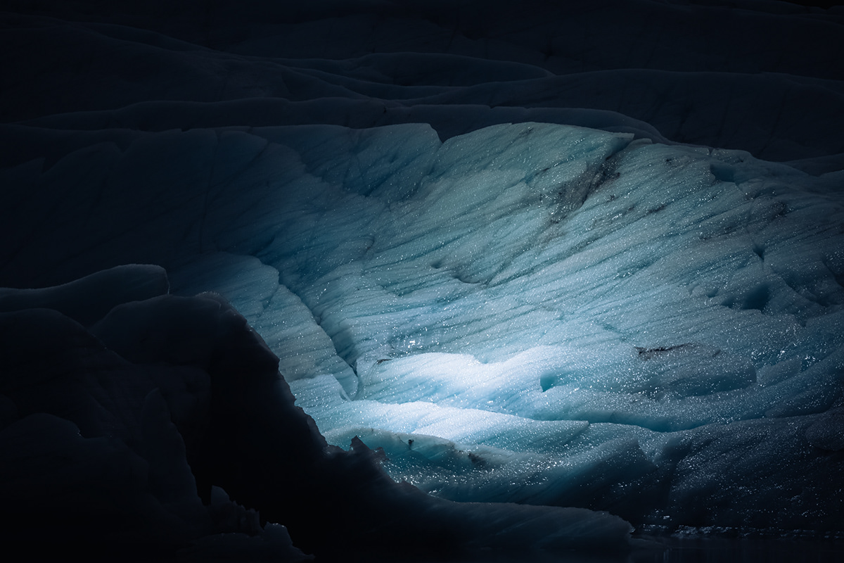 light night fine art night photography Landscape glacier iceland long exposure experimental Minimalism