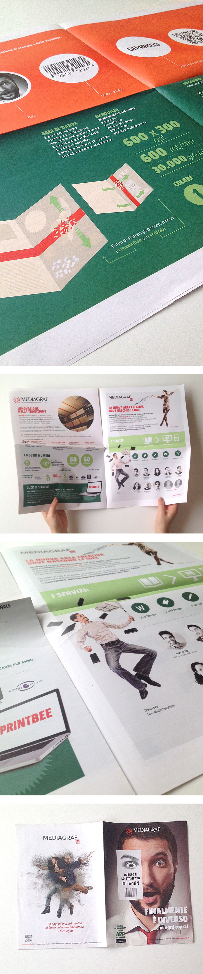 print Data media graphic design PADOVA Italy padua variable variabledata brochure flyer Catalogue face