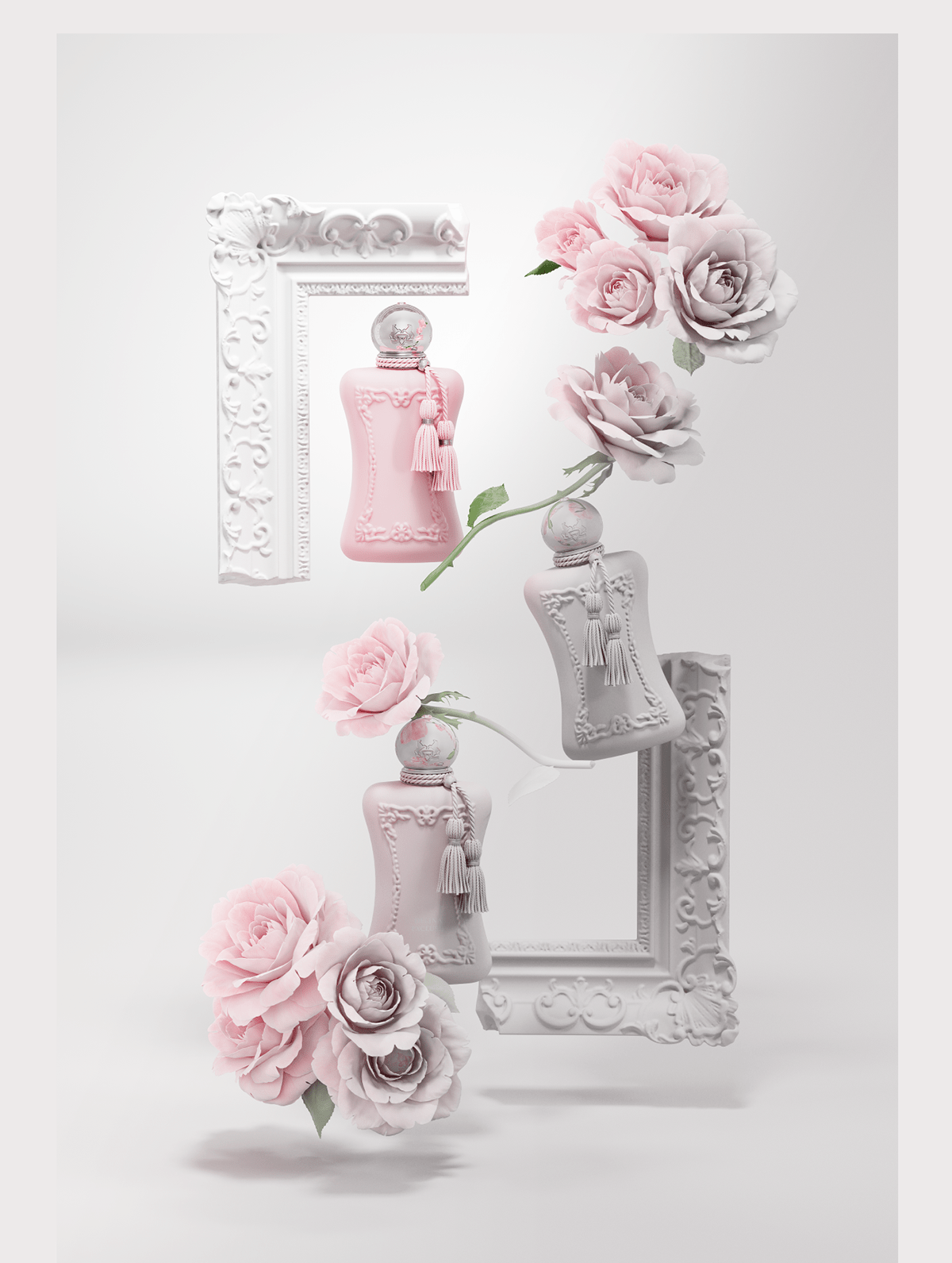 art CGI cloth design digitalart parfume rose White