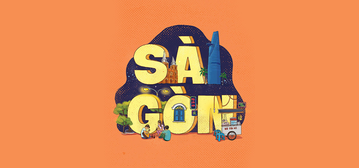 artwork book Digital Art  hanoi ILLUSTRATION  Illustrator saigon Travel vietnam graphic design 