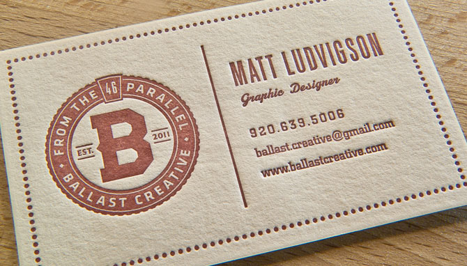 business cards Business Cards identity ballast design letterpress logo paper duplex