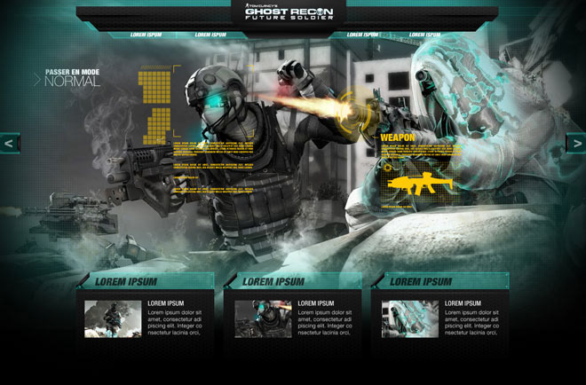 Ghost Recon game ubisoft Webdesign