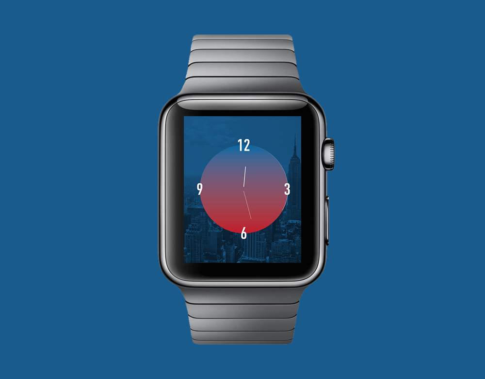 Adobe Portfolio watch clock app design red blue apple watch Mockup UI ux ios Interface apple iPad board computer