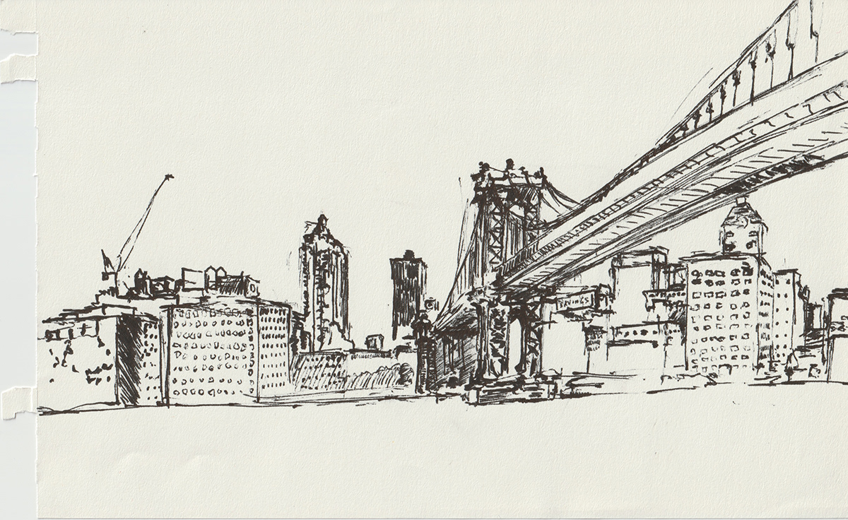 bridges Drawing  fine art new york city