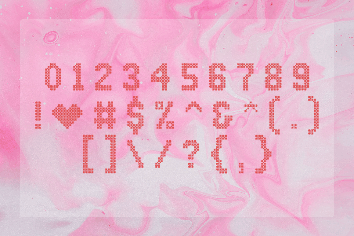alphabet decorative font letters modern pixel type valentine valentine font
