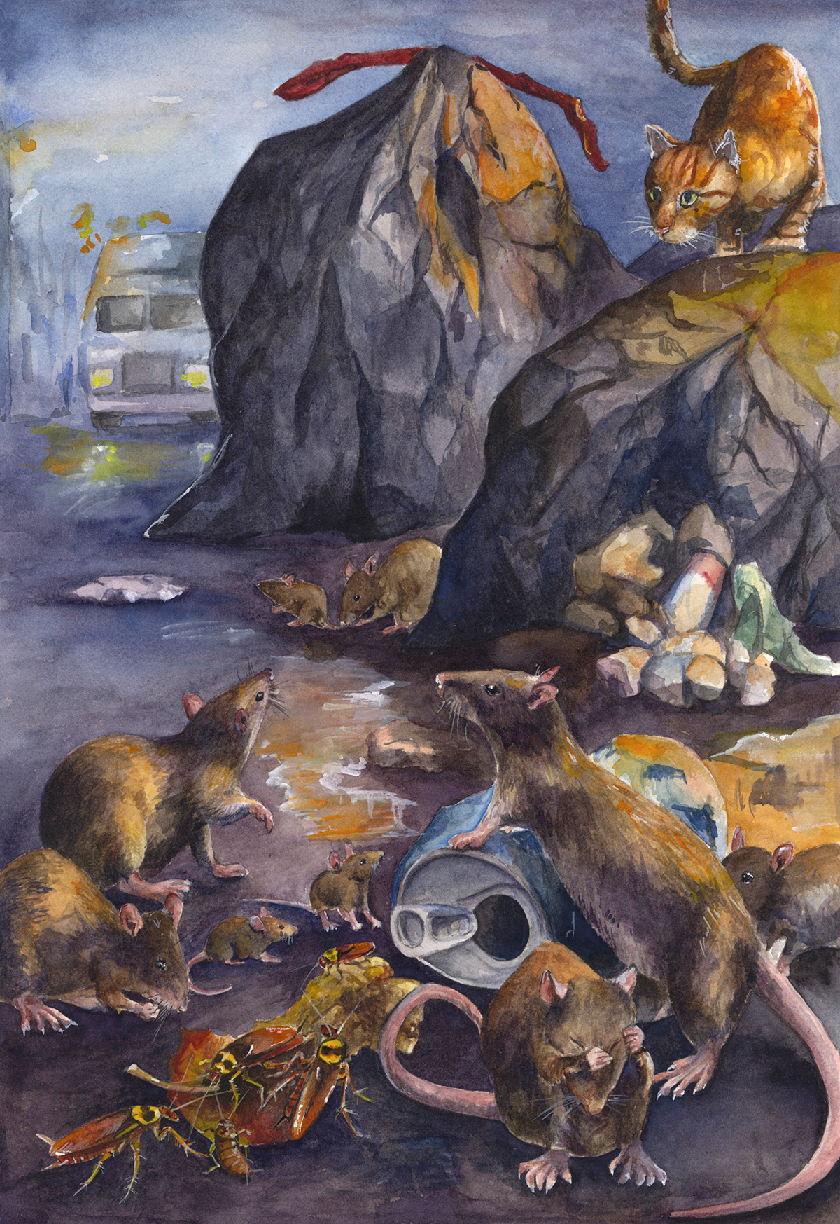 The Urban Pioneers science illustration Nature watercolor nature illustration Ecology