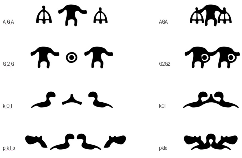 Baltic glyphs symbol pattern font hybrid form hybrid dingbat duality dual font use