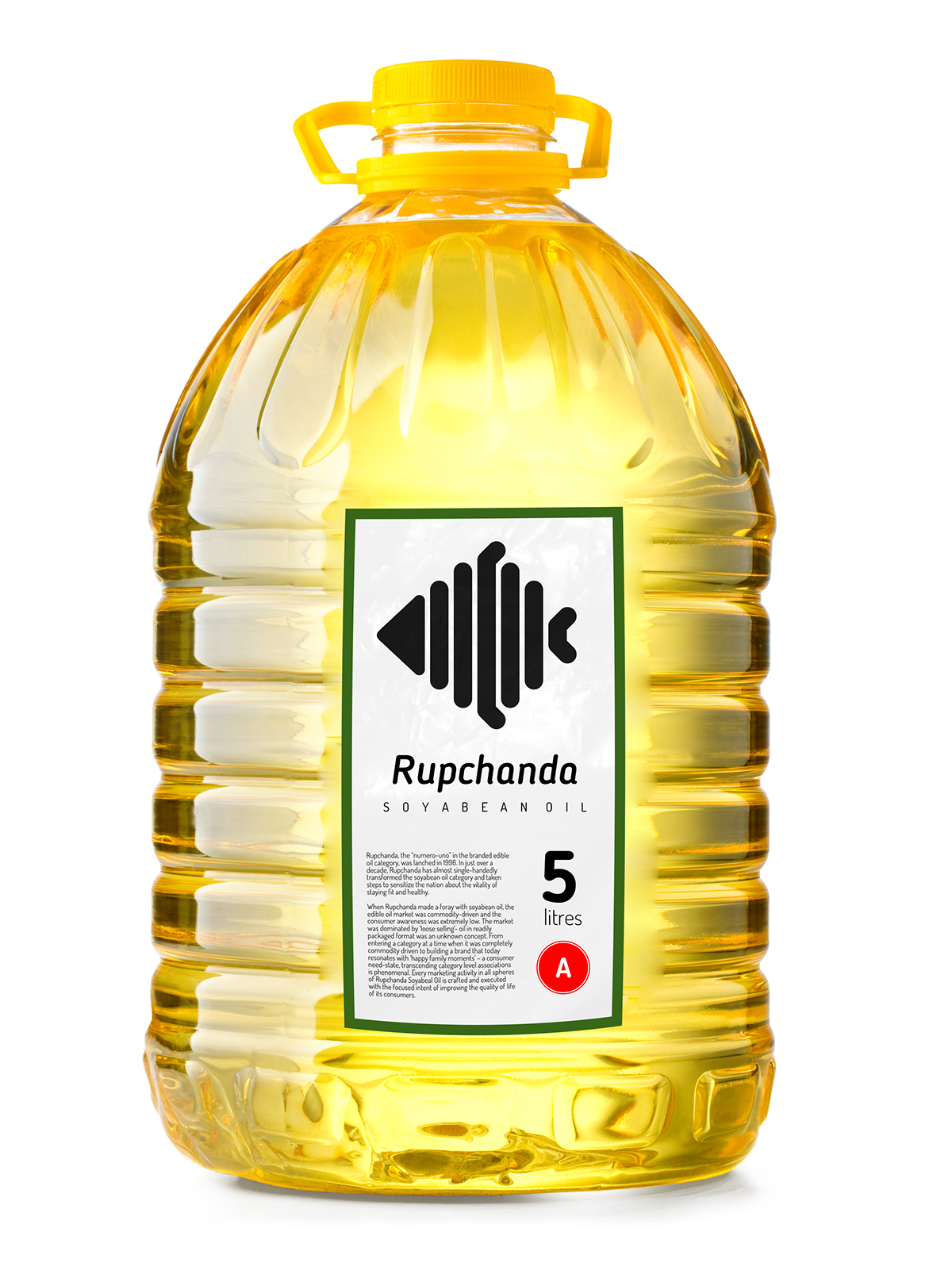 Rupchanda soyabean oil rebranding Project personal product fish logo minimal modern animated process Mockup bottle