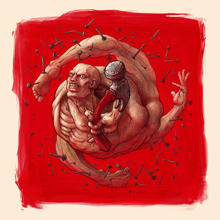 Drawing  ILLUSTRATION  digital red painting   figure