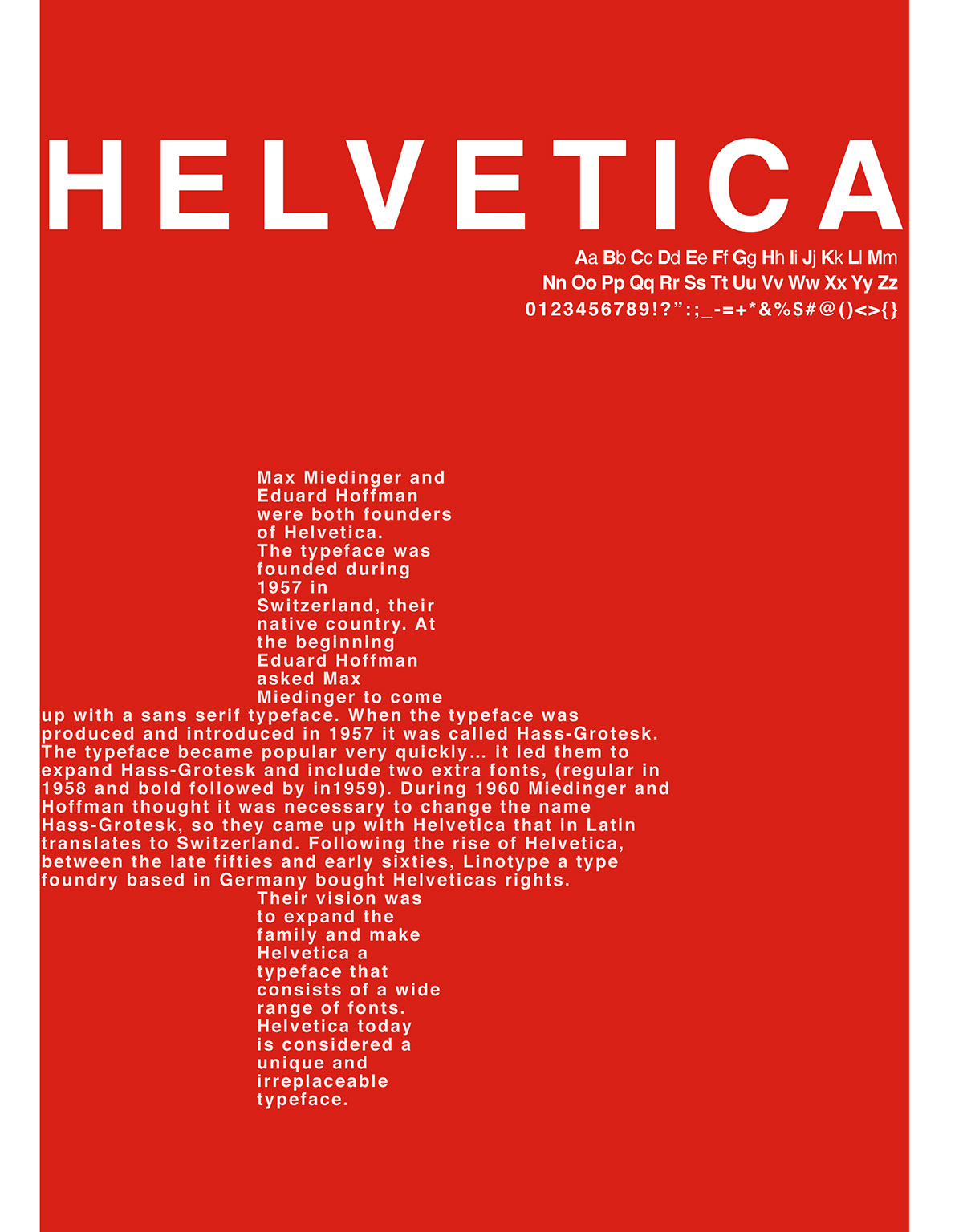 helvetica Typeface poster