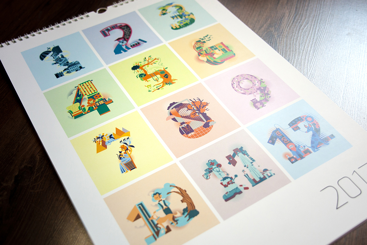 Animal myths charity wall calendar on Behance