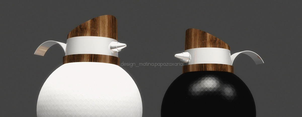 jug birds houseware wood White black Inox silver jug water water tableware ceramic 3D matina  Bottega Veneta