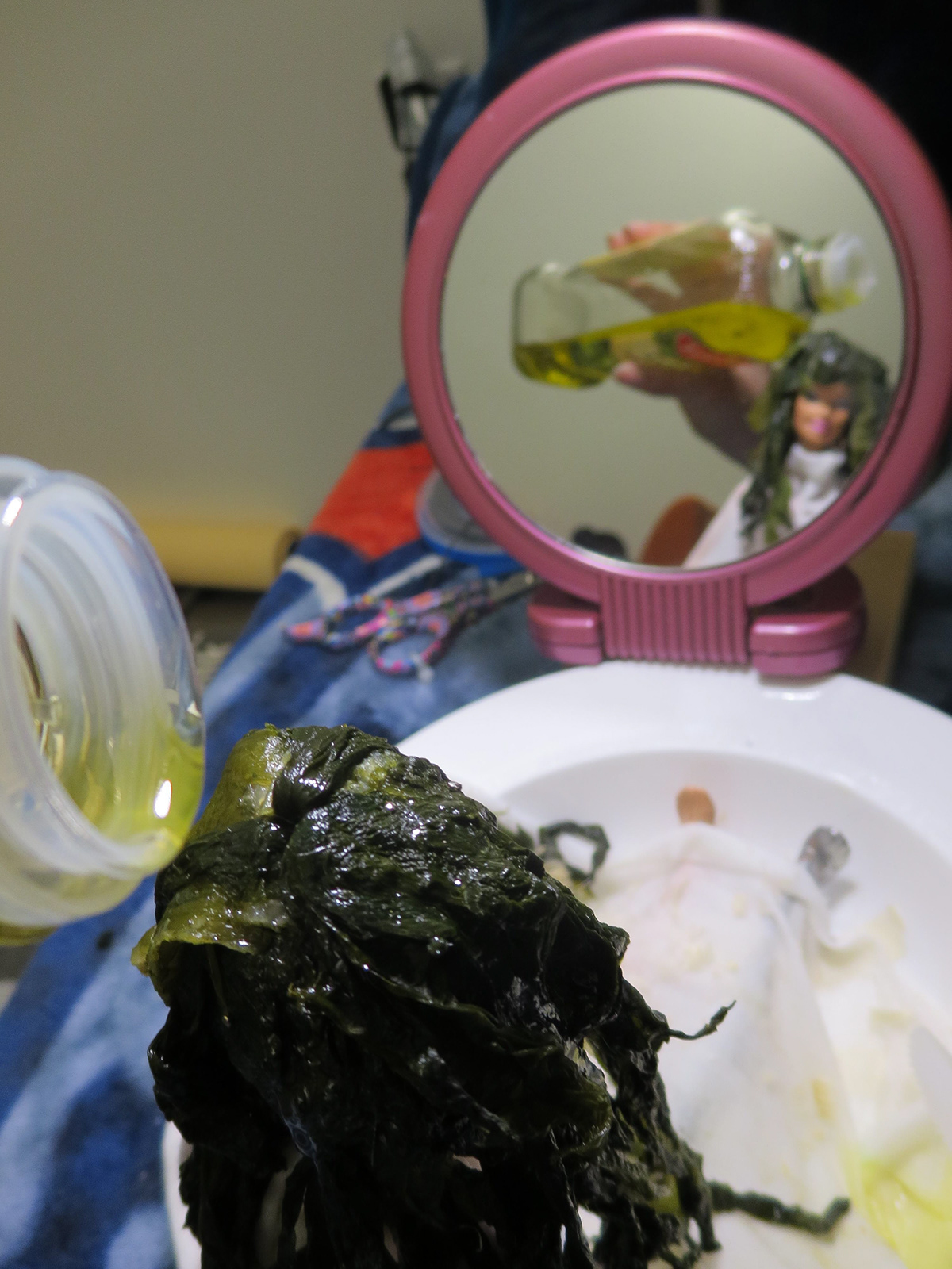 wig seaweed pepper paste pepper Olive Oil barbie transmation salon Food 