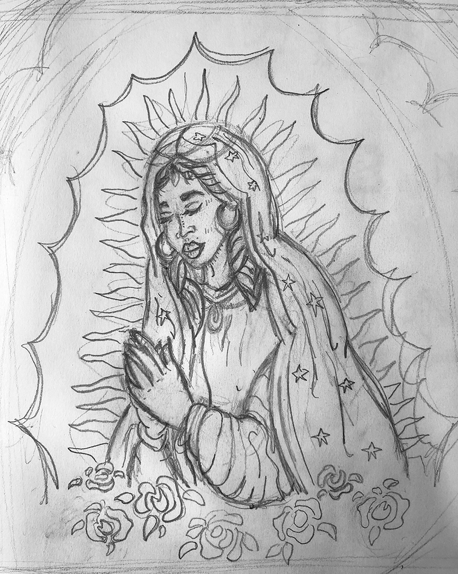 Catholic church ILLUSTRATION  Mexican mexico virgin virgin mary women