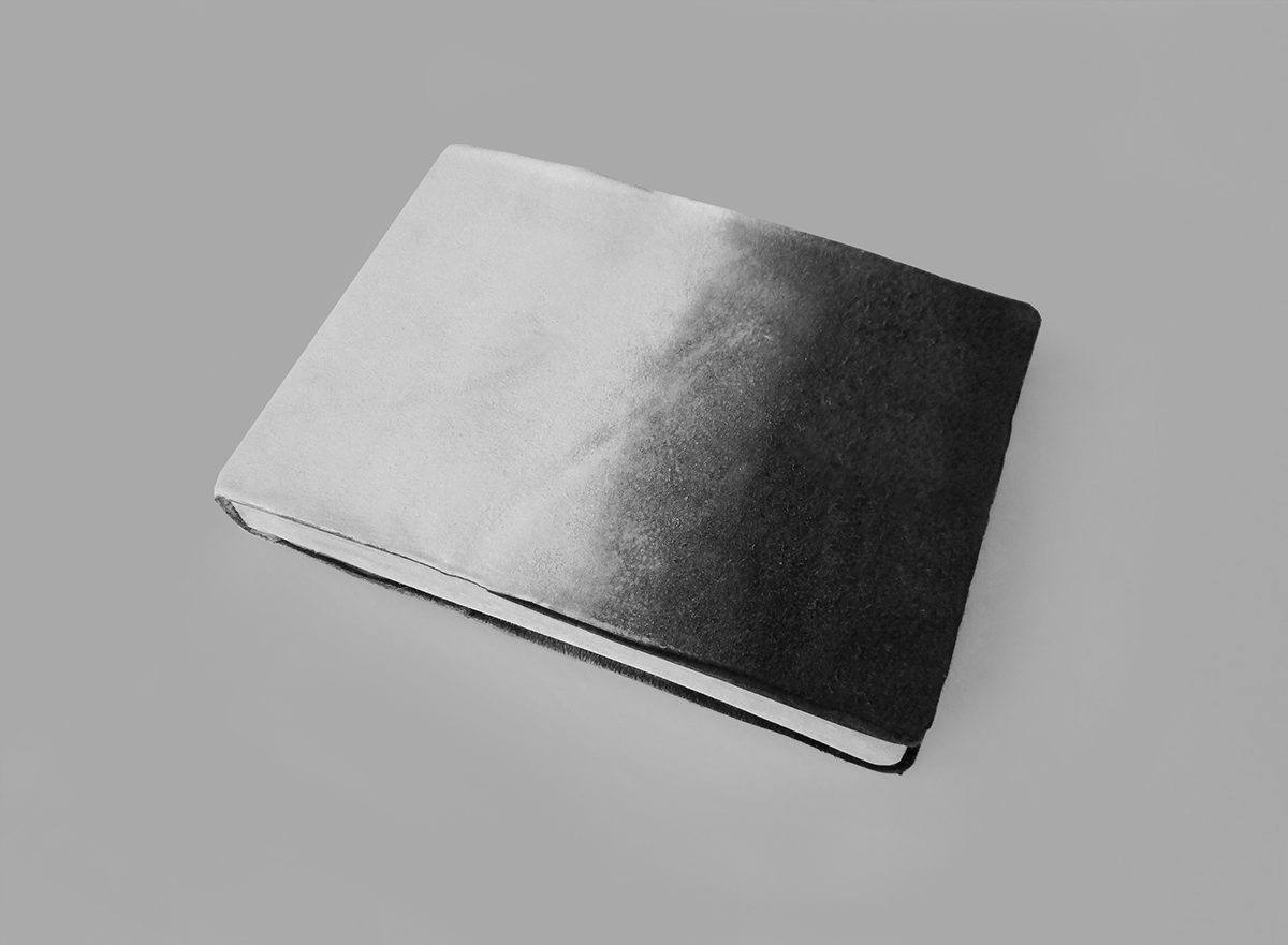 Pocket Chain leather gradient paint Gradient Paint notebook clutch Сard Нolder crypt monochrom black White gray skin