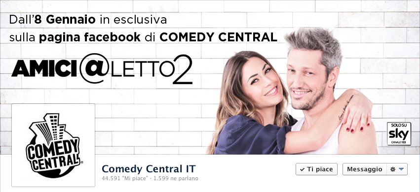 SKY melissa satta omar pedrini amici@letto tab friends girl funny app facebook comedy  comedy central