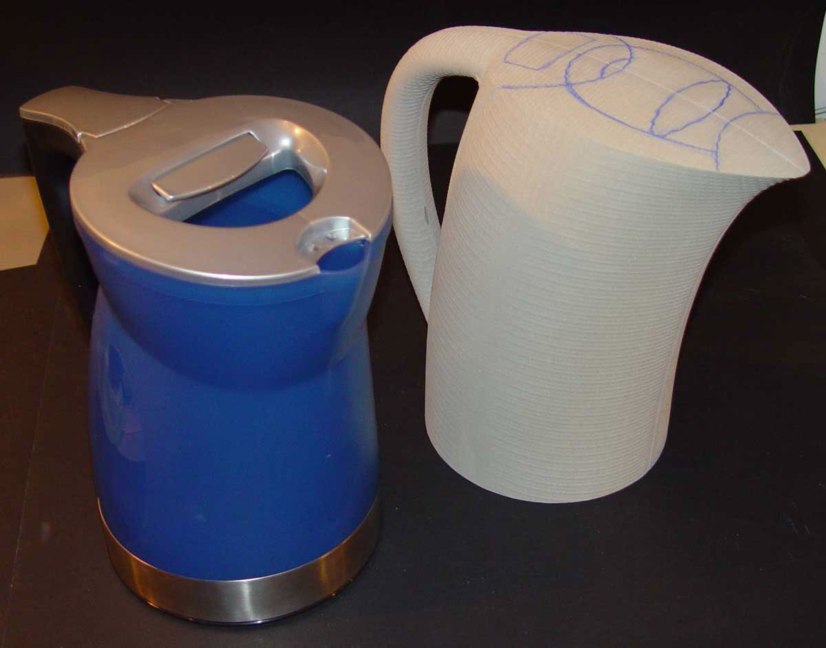 kettle 3D cad sketching design development plastic stainless steel Kitchen Appliance appliance water jug photorealism