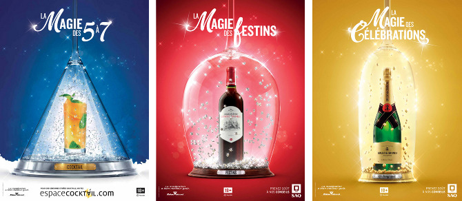 poster SAQ wine Christmas