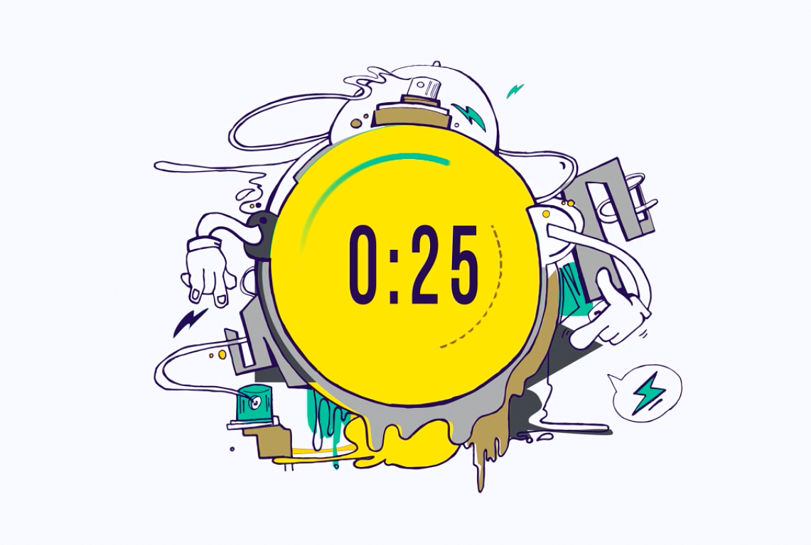 rap cronometro time ilustracion Graffity batalla Chronometer Contador animacion