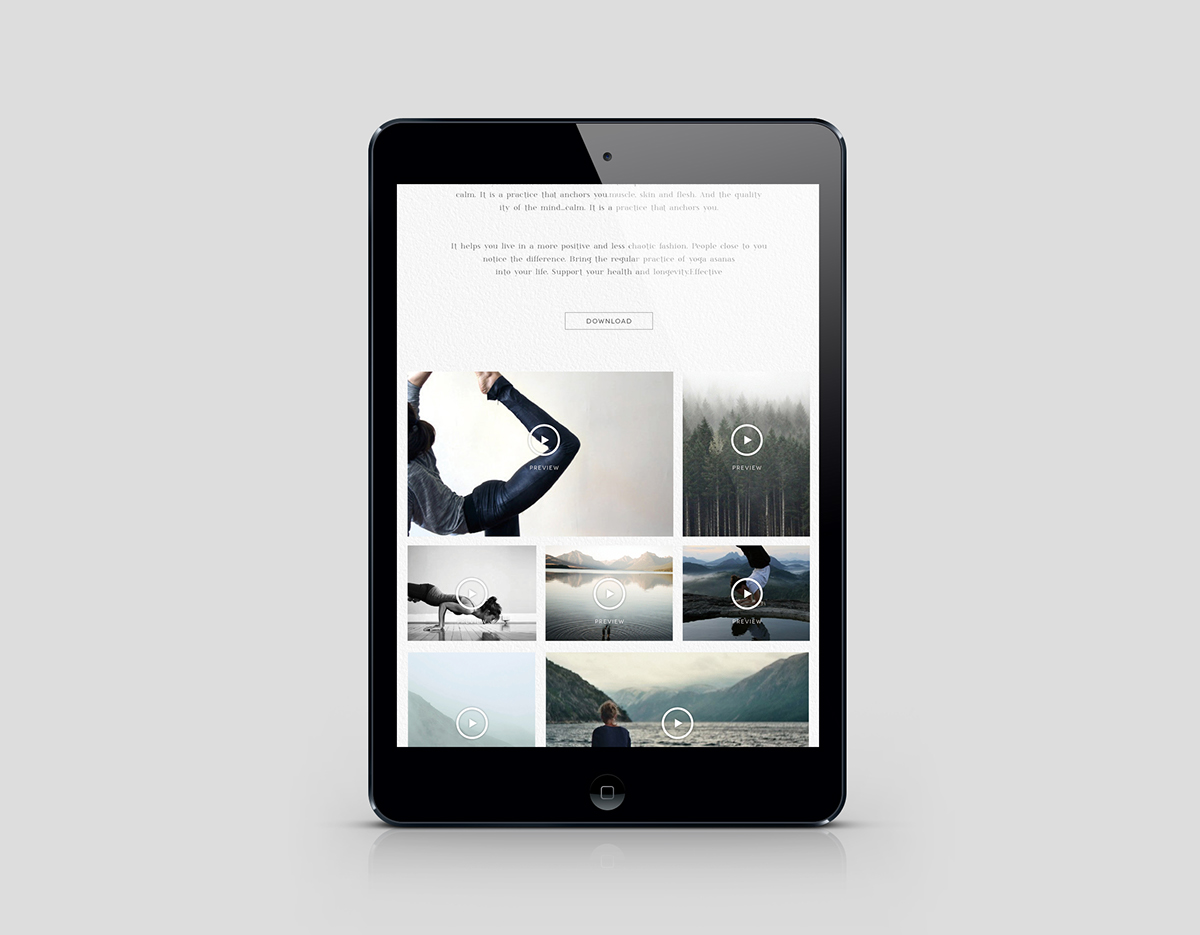 Yoga onlineteaching Web clean zen grace elegant modern minimalist