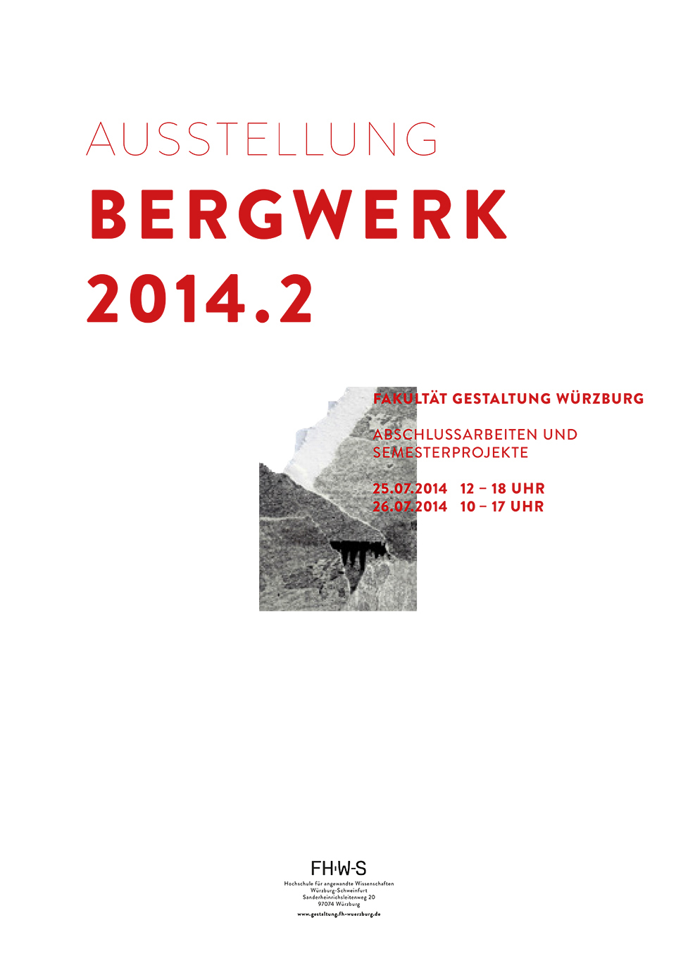 Semesterausstellung bergwerk poster plakat Veranstaltungsplakat Ausstellungsplakat