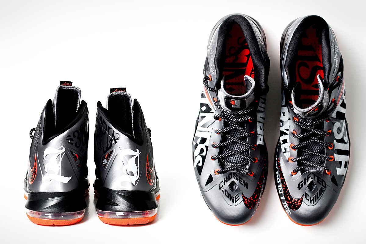 typography   LeBron Nike custom shoes