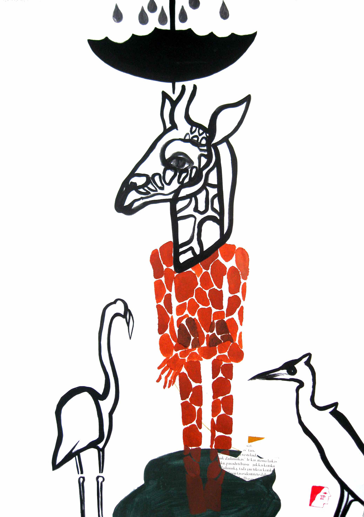 art bookillustration graphics acrylic gumilev giraffe africa poem animals watercolor