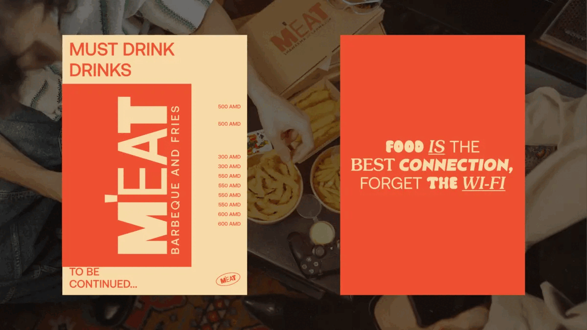 Fast food typography   rebranding brand identity fast food restaurant Food  meat graphic design  Typhography design лого